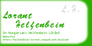 lorant helfenbein business card