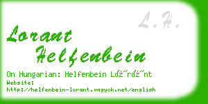 lorant helfenbein business card